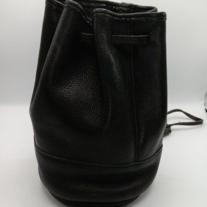 COACH Vintage Drawstring Bucket Bag Black Leather Lexington